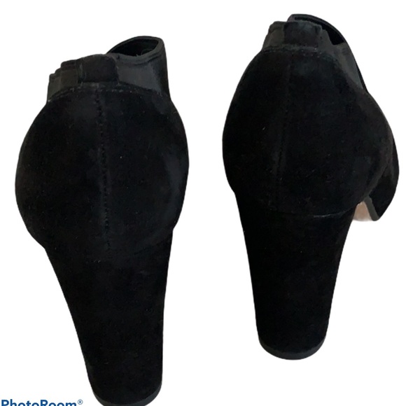Clarks Kendra Mix Black Suede Ladies Heels Ladies Sz 7.5M - Picture 4 of 6